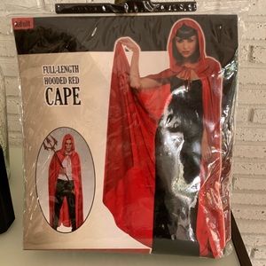 Halloween Costume Adult Full Length Red Cape